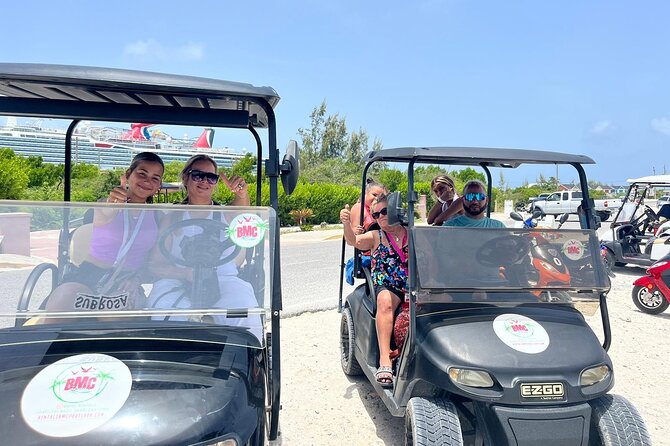 BMC Rentals -Golf Carts & Jeep Wrangler in Grand Turks - Finding BMC Rentals outside the cruise port