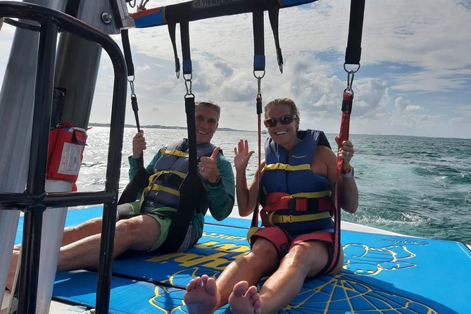 Capt Marvin Watersports / Parasail - Public Tour - Rising 500 feet above Grace Bay