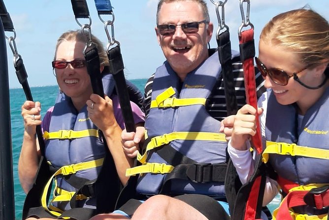 Capt Marvin Watersports / Parasail - Public Tour - The optional dip before landing