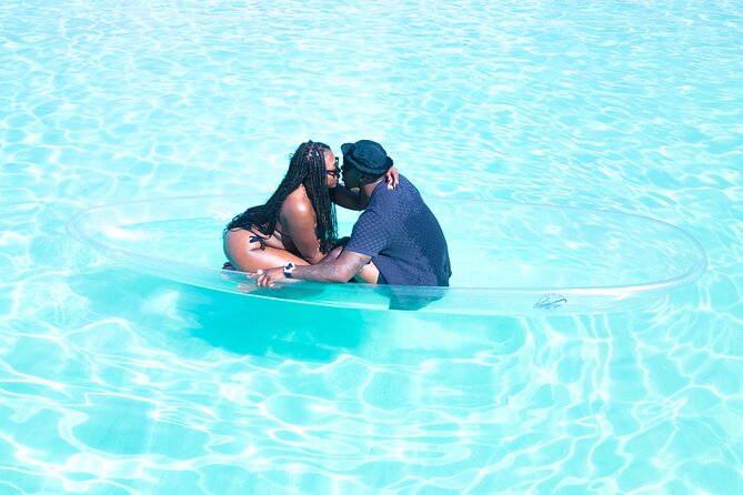 Couples Clear Kayak PhotoShoot Grand Turk Island - What happens once you reach the water