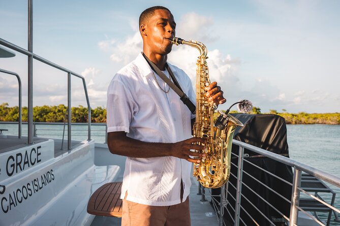 Deluxe Sunset and Saxophone Sail on Luxury Lady Grace Catamaran - Service that shapes the evening
