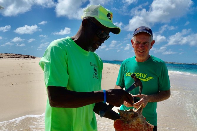 Gibbs Cay Stingray and Conch Dive Adventure - The conch stop turns lunch into a local lesson