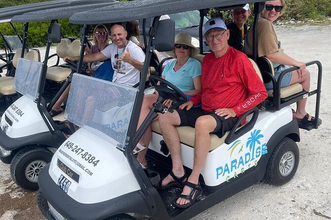 Golf Cart Rental in Grand Turk (4-seater) - Town, Museum, and the Grand Turk Sign