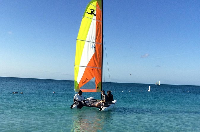 Hobie Cat Sailing Lesson - Meeting at Turks Aqua Adventures in Grace Bay