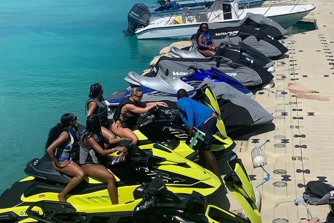 Jet Skiing around La famille ship and smaller pristine cays - Guides Can Make or Break the Day