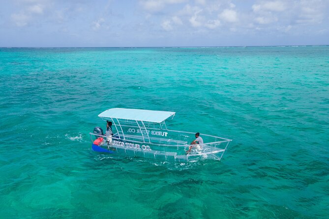 Private Clear Boat experience in Grace Bay - Looking Through the Boat in Grace Bay